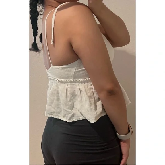 For Love and Lemons White Crop Top - Picture 2 of 4